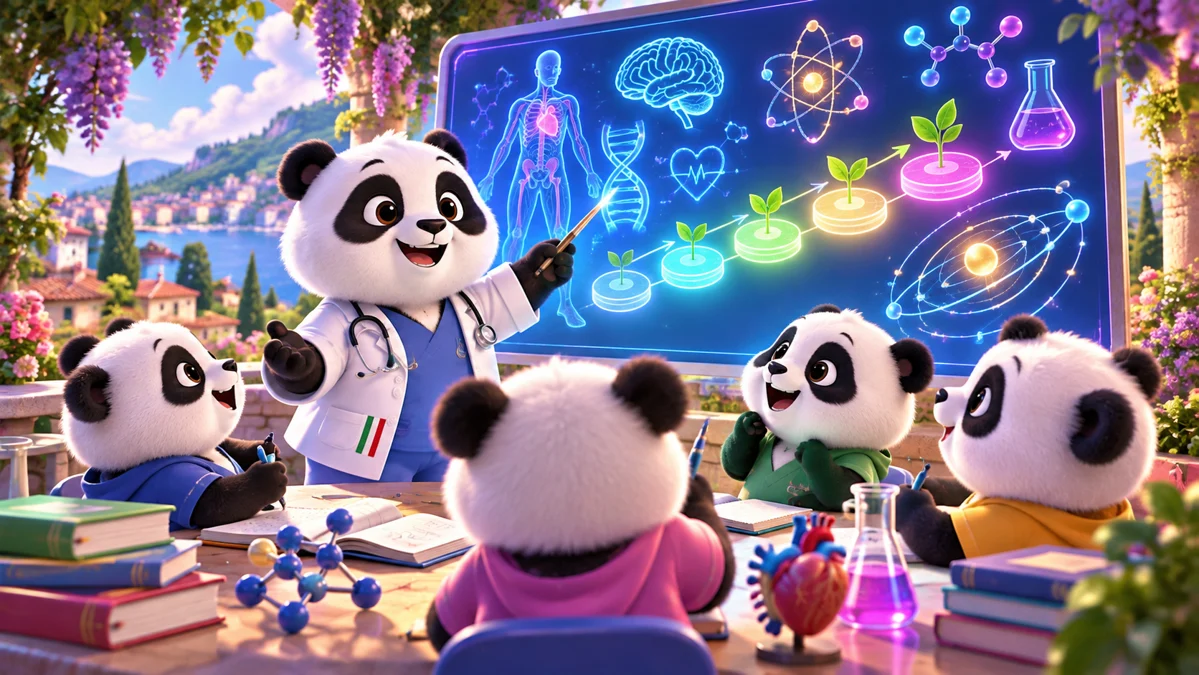 Dr. Pando teaching an intensive science lesson — 5-Month Intensive