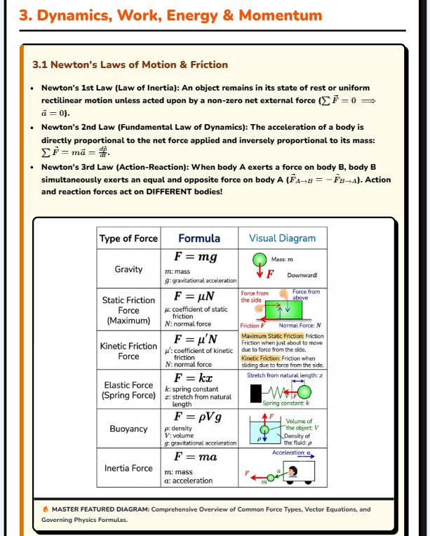 Meditaliano forty-page physics formula collection for the IMAT