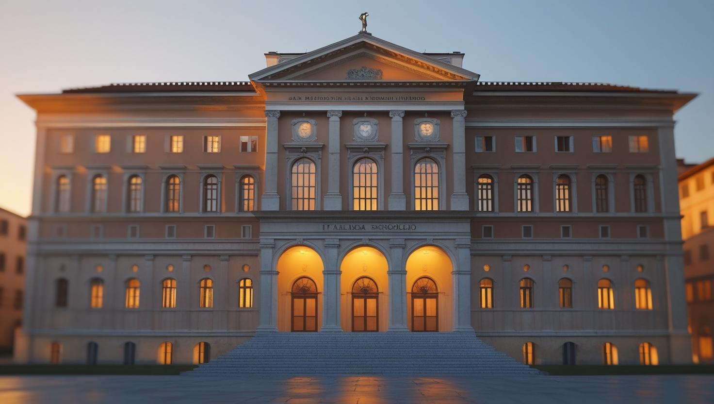 An elegant lecture hall at an Italian university