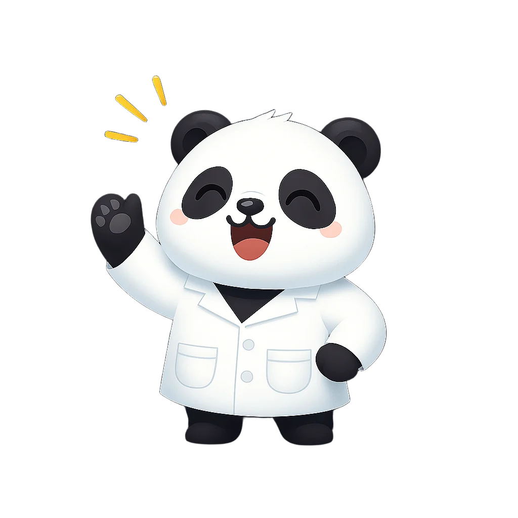 喜ぶDr. Pando